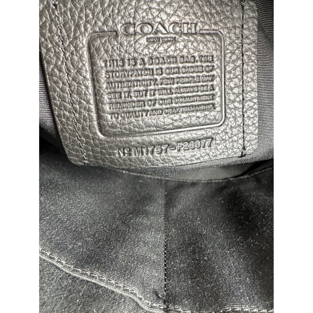Coach Gharles Camera Bag Blue/Green Black Pebbled Leather Crossbody Messenger - Picture 9 of 9